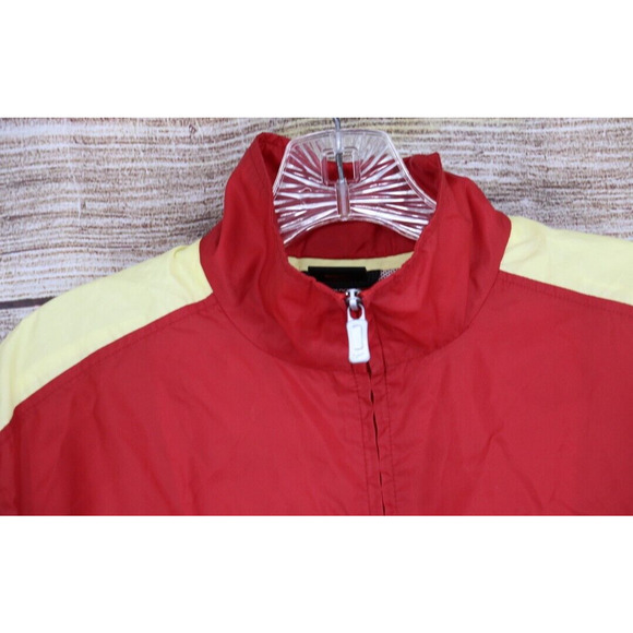 Y2K Nike Boys Youth Sz Large 12-14 Full Zip Oversize Windbreaker Jacket Red - Picture 2 of 11